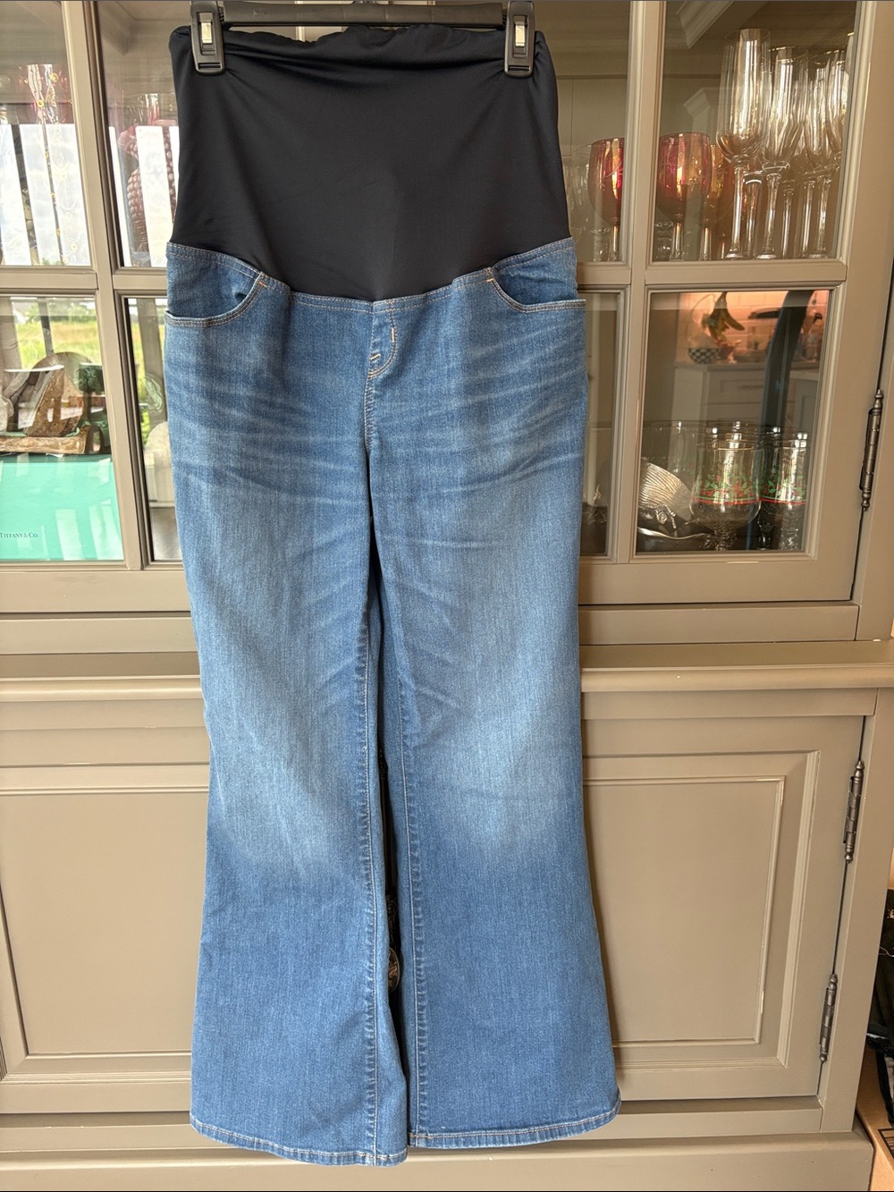 Isabel Flare Maternity Jeans with stretch Panel Size 8